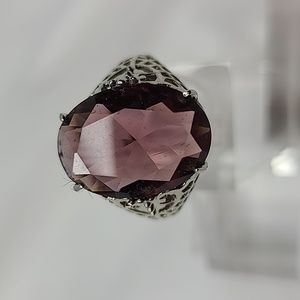 Large Oval cut ( simulated ) Ruby Ring